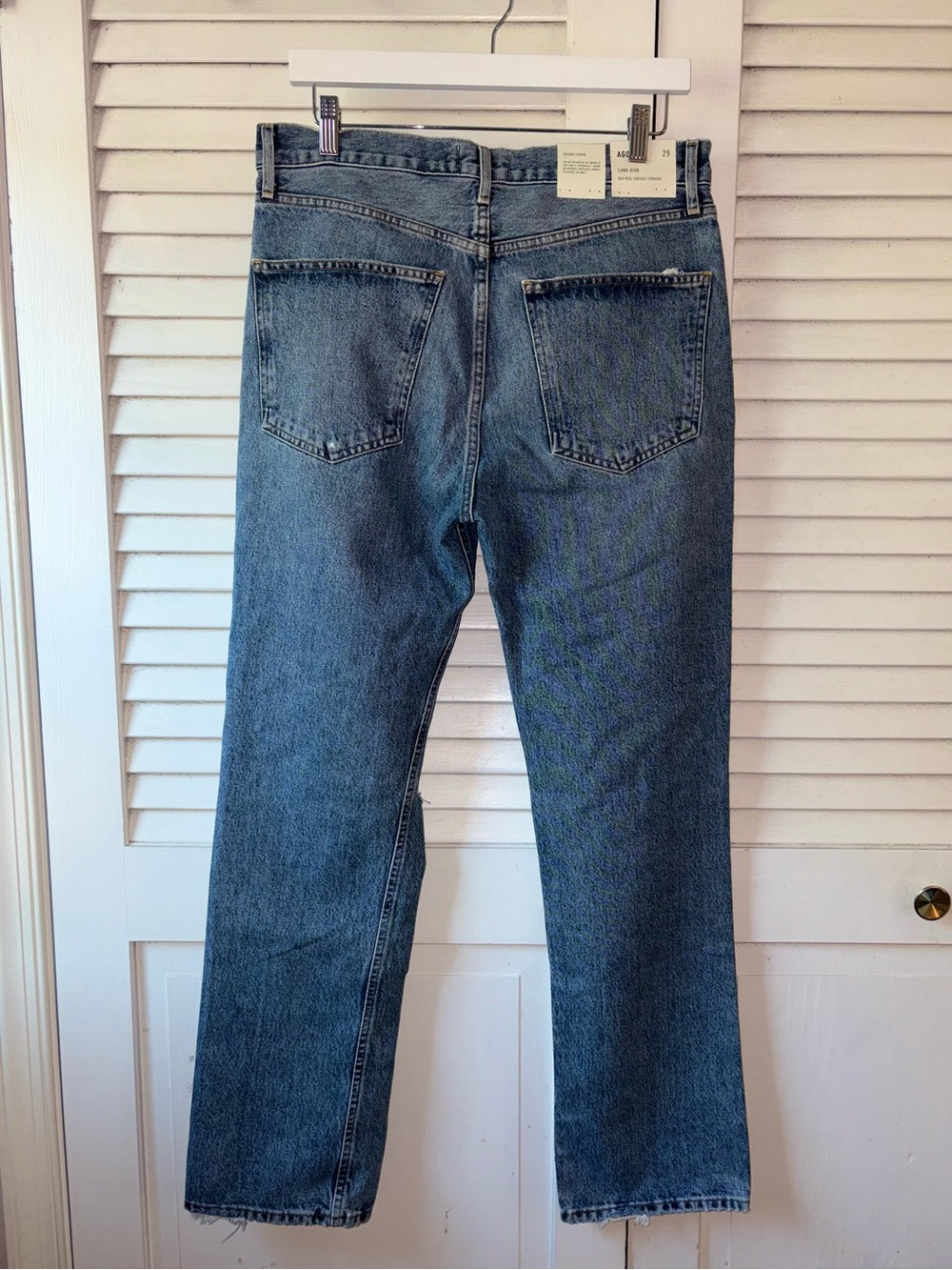 NWT AGOLDE Lana Mid Rise Vintage Straight Distressed Jeans 29 - Picture 6 of 8